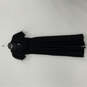 NWT Womens Black Short Puff Sleeve V-Neck Back Zip Maxi Dress Size XS image number 1