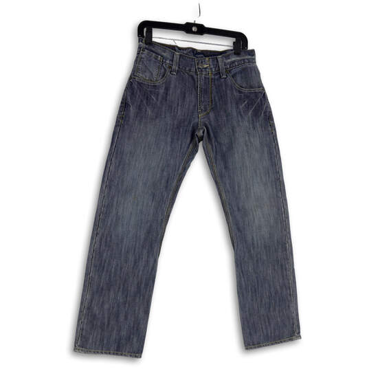 Womens Blue 514 Denim Medium Wash 5-Pocket Design Straight Jeans Size 30x30 image number 3