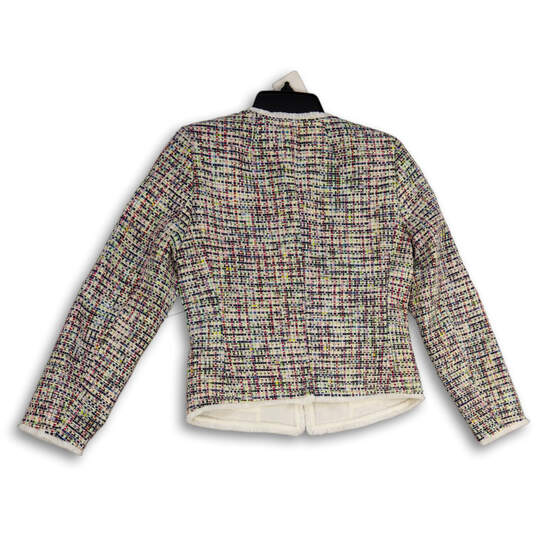 NWT Womens Multicolor Welt Pocket Long Sleeve Tweed Jacket Size 2 image number 2