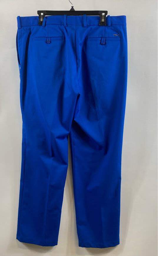 Ralph Lauren Mens Blue Pockets Flat Front Straight Leg Dress Pants Size 36/32 image number 2