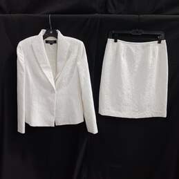 Women's Kasper Floral Jacquard Suit Skirt Set Sz 6