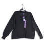 NWT Womens Black Knitted V-Neck Long Sleeve Pullover Sweater Size XXL image number 1