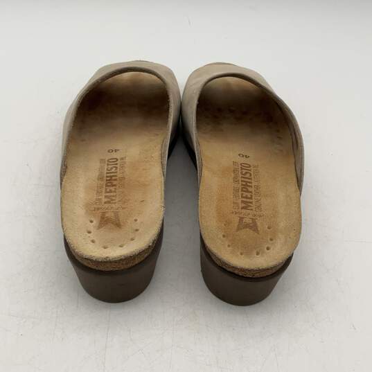 Mephisto Womens Brown Open Toe Sip On Wedge Heel Slide Sandals Size 40 image number 4