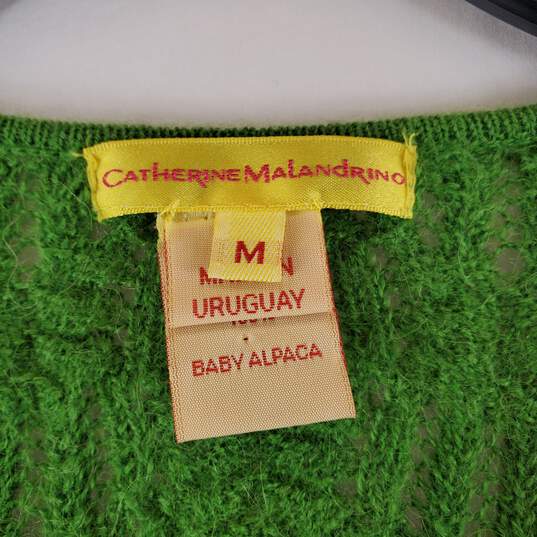 Catherine Malandrino Women's Green Cropped Cardigan SZ M image number 3