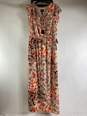 Adrianna Papell Women Pink Floral Print Maxi Dress 12 NWT image number 1