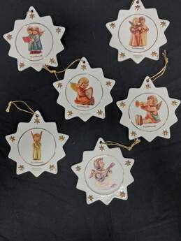 Vintage  Hummel  Image Ceramic Tree Ornaments Set of 6 alternative image