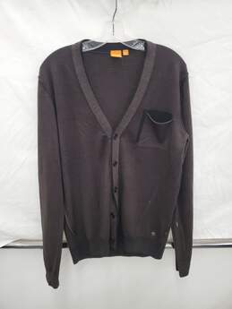 HUGO BOSS Wool Brown Sweaters for Men Size-M Used