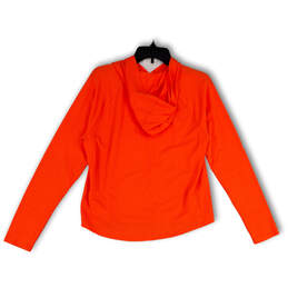 Womens Orange Long Sleeve Stretch Regular Fit Pullover Hoodie Size Medium alternative image