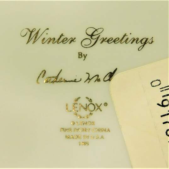 Lenox Winter Greetings Server IOB Holiday Christmas Cardinal Design image number 7