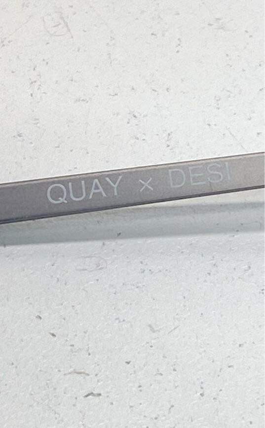 Quay X Desi High Key Aviator Sunglasses Grey image number 8