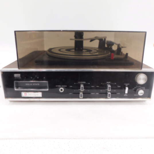 VNTG Olympic Brand TG8357 Model FM/AM-8 Track-Turntable Audio System w/ Power Cable (Parts and Repair) image number 1