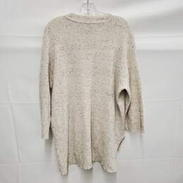 Eileen Fisher WM's Beige Speckle Cotton Blend Crew Neck Sweater Size M alternative image