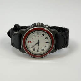 Designer Swiss Army Round Dial Adjustable Strap Quartz Analog Wristwatch