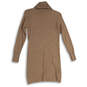 Womens Tan Tight-Knit Turtleneck Long Sleeve Sweater Dress Size Small image number 1