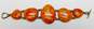 Barse 925 Composite Orange Coral Cabochons Paneled Statement Toggle Bracelet 73.9g image number 2