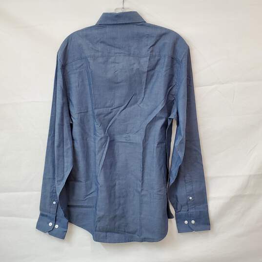 Original Penguin Classic Fit Blue Teal Button-Up Shirt Size Medium image number 2