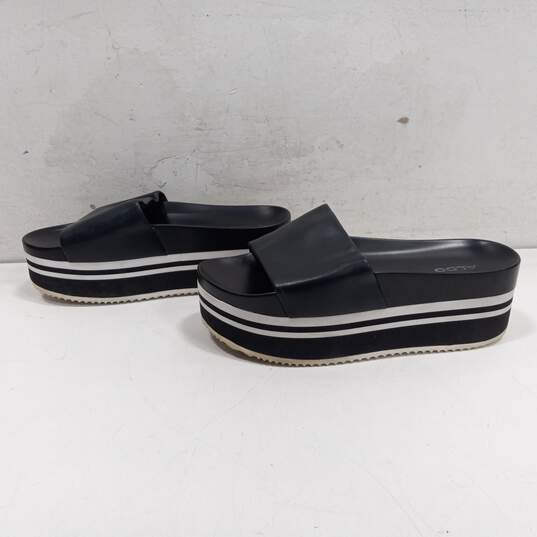 Aldo Black Platform Sandals Size 8 image number 2