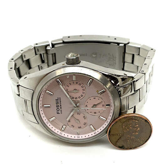 Designer Fossil BQ-9140 Silver-Tone Stainless Steel Analog Wristwatch image number 2