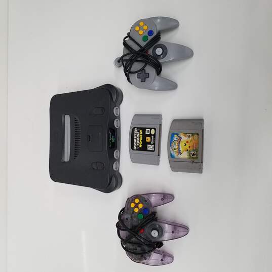 Exert Begrænse eksplicit Buy the Nintendo 64 Lot - Console, 2 Controllers, 2 Games, Memory Expansion  Cartridge, NO CORDS | GoodwillFinds
