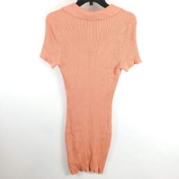 Abercrombie & Fitch Women Orange Ribbed Dress S NWT alternative image