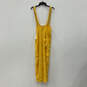 NWT Womens Yellow Cargo Pockets Adjustable Strap Overall Jumpsuit Size XS image number 2