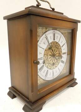 Emil Schmeckenbecher 2 Jewels 1050-020 Mantel Clock With Key Made In Germany alternative image