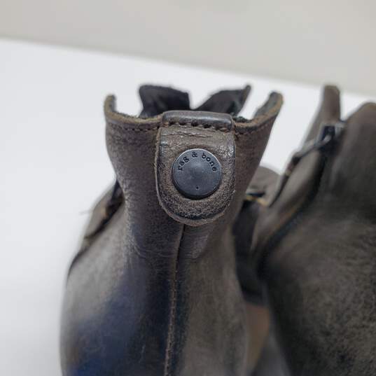 Rag & Bone Distressed Grey Margot Ankle Boots Heels Zip Women's Size 39 image number 5