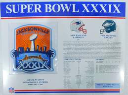2005 Super Bowl XXXIX Super Bowl Uniform Worn Patch Patriots vs. Eagles