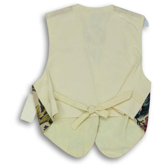 NWT Womens Multicolor Floral Regular Fit Button Front Vest Jacket Size M/L image number 2