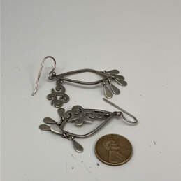 Designer Silpada 925 Sterling Silver Fringe Fish Hook Dangle Earrings alternative image