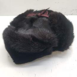 Vintage Ushanka Brown Rabbit Fur Hat Unisex