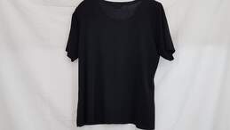 Exclusively Misook Black Short Sleeve Shirt