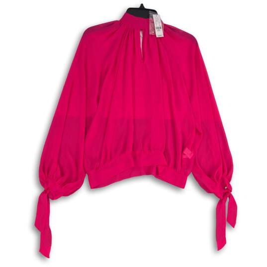 NWT 7th Avenue New York & Company Womens Pink Balloon Sleeve Blouse Top Size XS image number 1