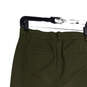 Womens Green Flat Front Welt Pocket Straight Leg Dress Pants Size 4 image number 1