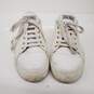 Miu Miu White Leather Lace Up Sneakers Women's Size 9 image number 3