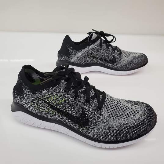 Nike Women's Free RN Flyknit 2018 Black Lightweight Running Shoes Size 8 image number 3