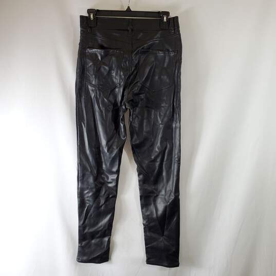 Express Women Black Leather Jeans Sz 6 NWT image number 2