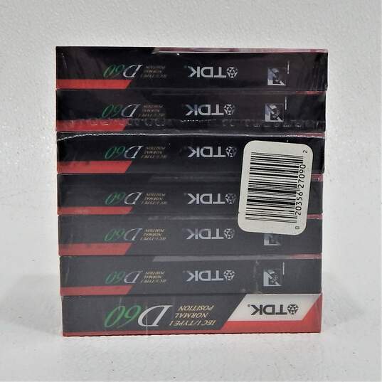 7 PACK TDK D60 Blank Audio Cassette Tapes IEC1/Type1 High Output - NEW SEALED image number 3