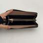 Kate Spade New York Womens Pink Black Leather Card Slots Zip-Around Wallet image number 3