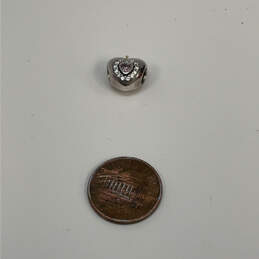Designer Pandora S925 Sterling Silver CZ Heart Beaded Charm w/ Dustbag alternative image