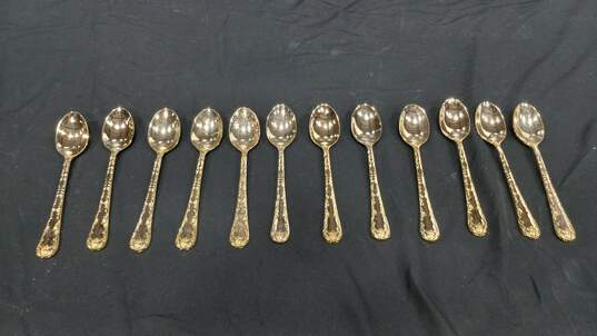 Vintage W.M. Rogers & Sons 50 Pc Gold Plated Silverware Set image number 6