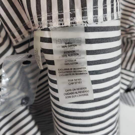 Karl Lagerfeld Women White Striped Shirt Dress XS image number 8