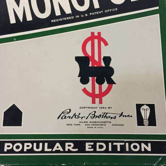 Vintage 1954 Monopoly Board Game image number 8