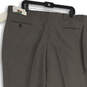 NWT Mens Gray Flat Front Slash Pocket Straight Leg Dress Pants Size 44 image number 4