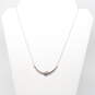Sterling Silver White & Black Diamond Accent Pendant Necklace (18.5in) - 6.3g image number 2