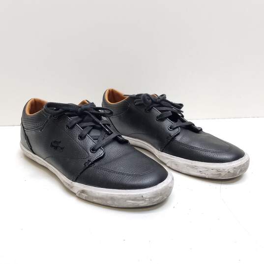 Lacoste Men's Bayliss Black Leather Sneakers Size 8.5 image number 3