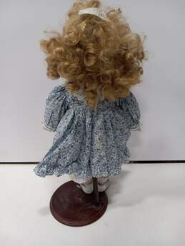 Zasan Porcelain Girl Doll in Blue Dress alternative image