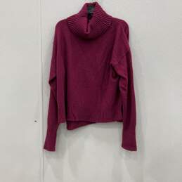By Anthropologie Womens Magenta Long Sleeve Turtle Neck Pullover Sweater Size L