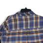 NWT American Eagle Mens Blue Orange Plaid Long Sleeve Button-Up Shirt Size L image number 4