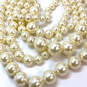 Designer J. Crew Gold-Tone Faux Pearl Multi Strand Classic Beaded Necklace image number 4